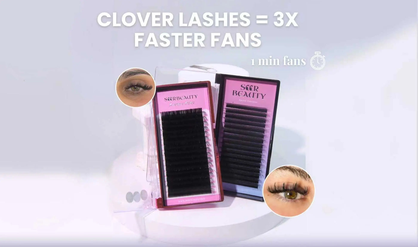 🍀 Clover Lashes vs. Regular Volume Fans – What’s the Difference?