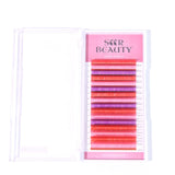 0.07MM Mixed-colored Volume Eyelash Extensions --- 02 Redberry