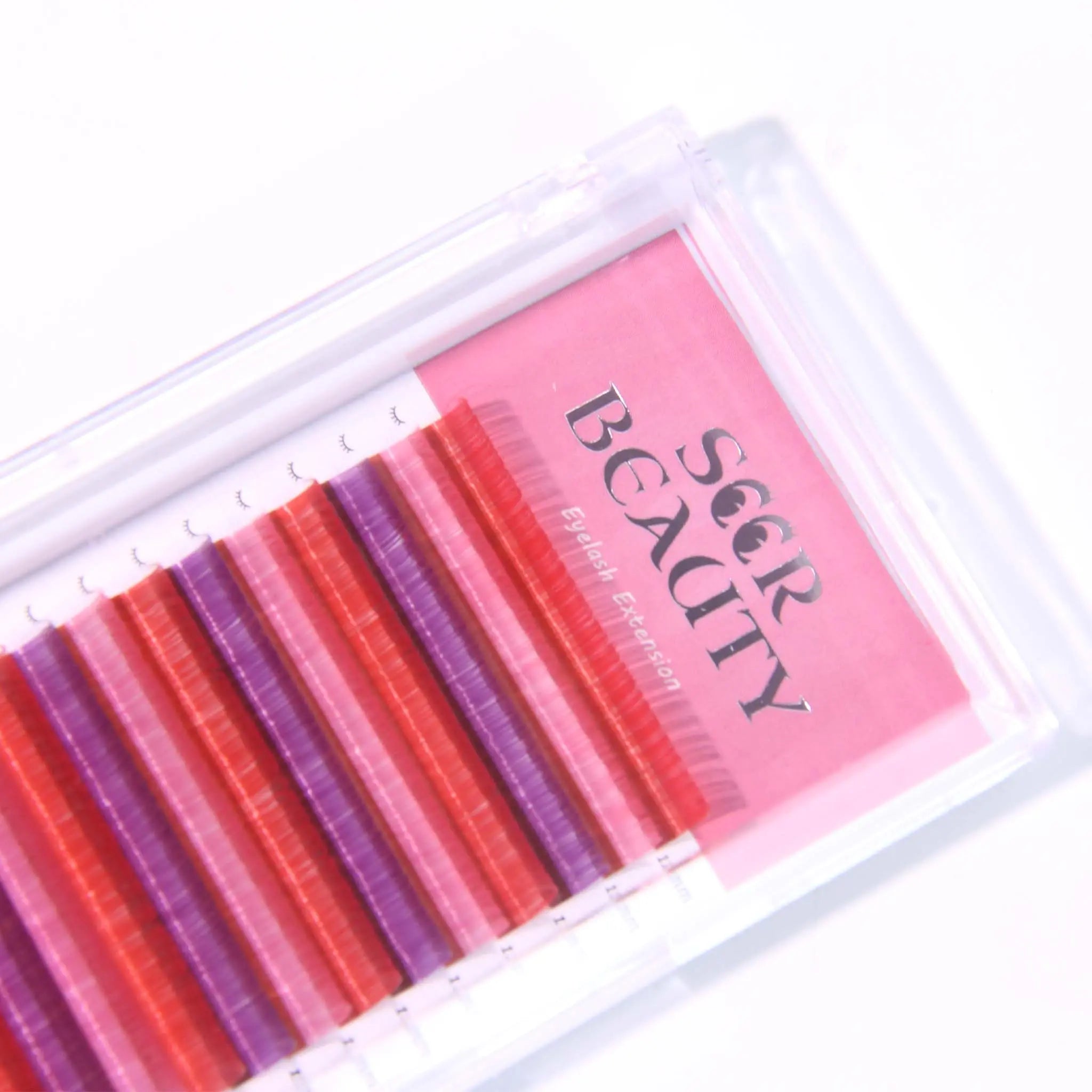 0.07MM Mixed-colored Volume Eyelash Extensions --- 02 Redberry