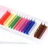 0.07MM Mixed-colored Volume Eyelash Extensions --- 02 Redberry