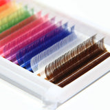 0.07MM Mixed-colored Volume Eyelash Extensions --- 02 Redberry