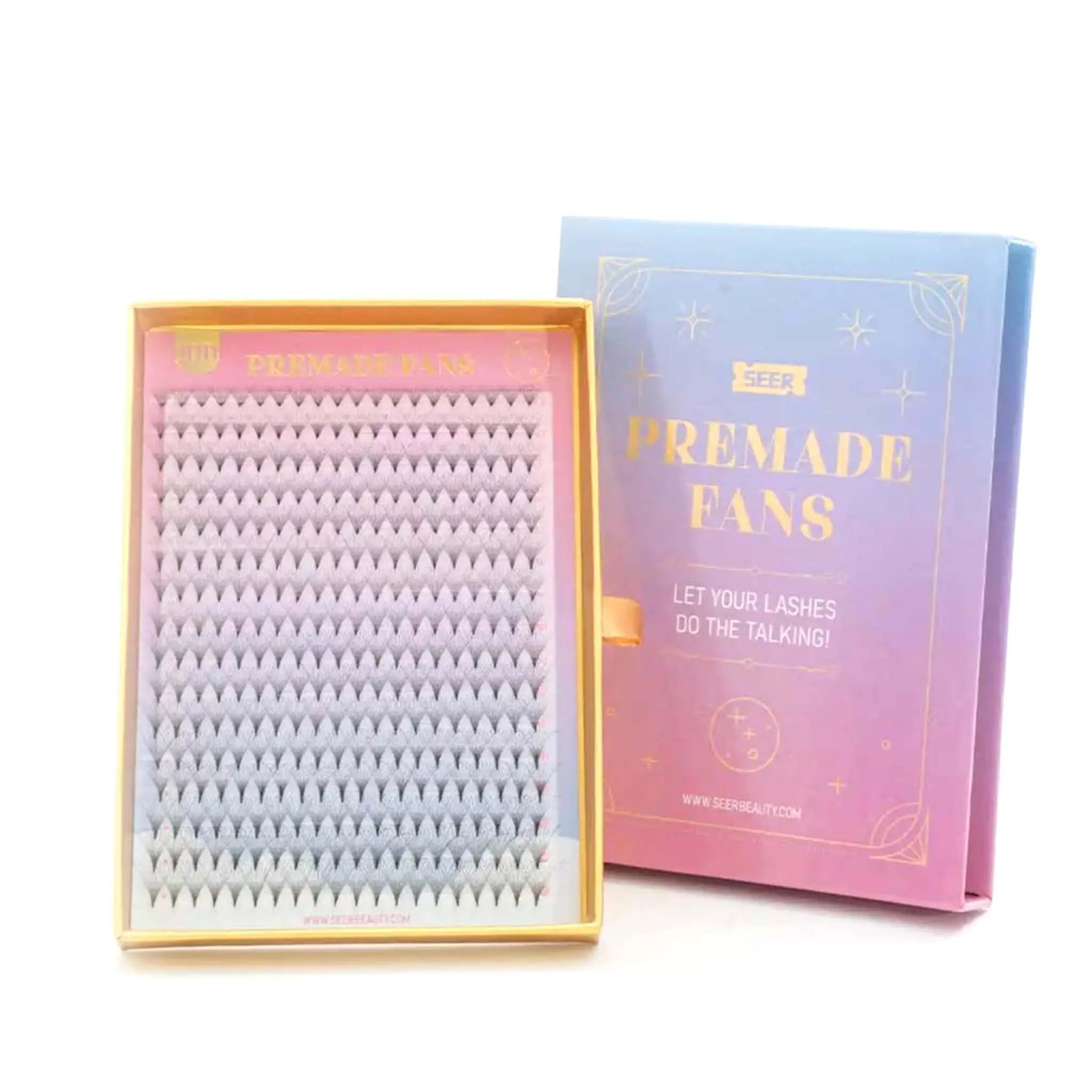 8D Premade Volume Fans Lashes 16 Rows 320 Fans (Pointy Base) seerbeauty