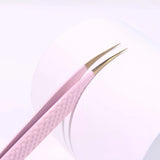 BP-01  Baby Pink FIBER TIP Classic Isolation Tweezers seerbeauty