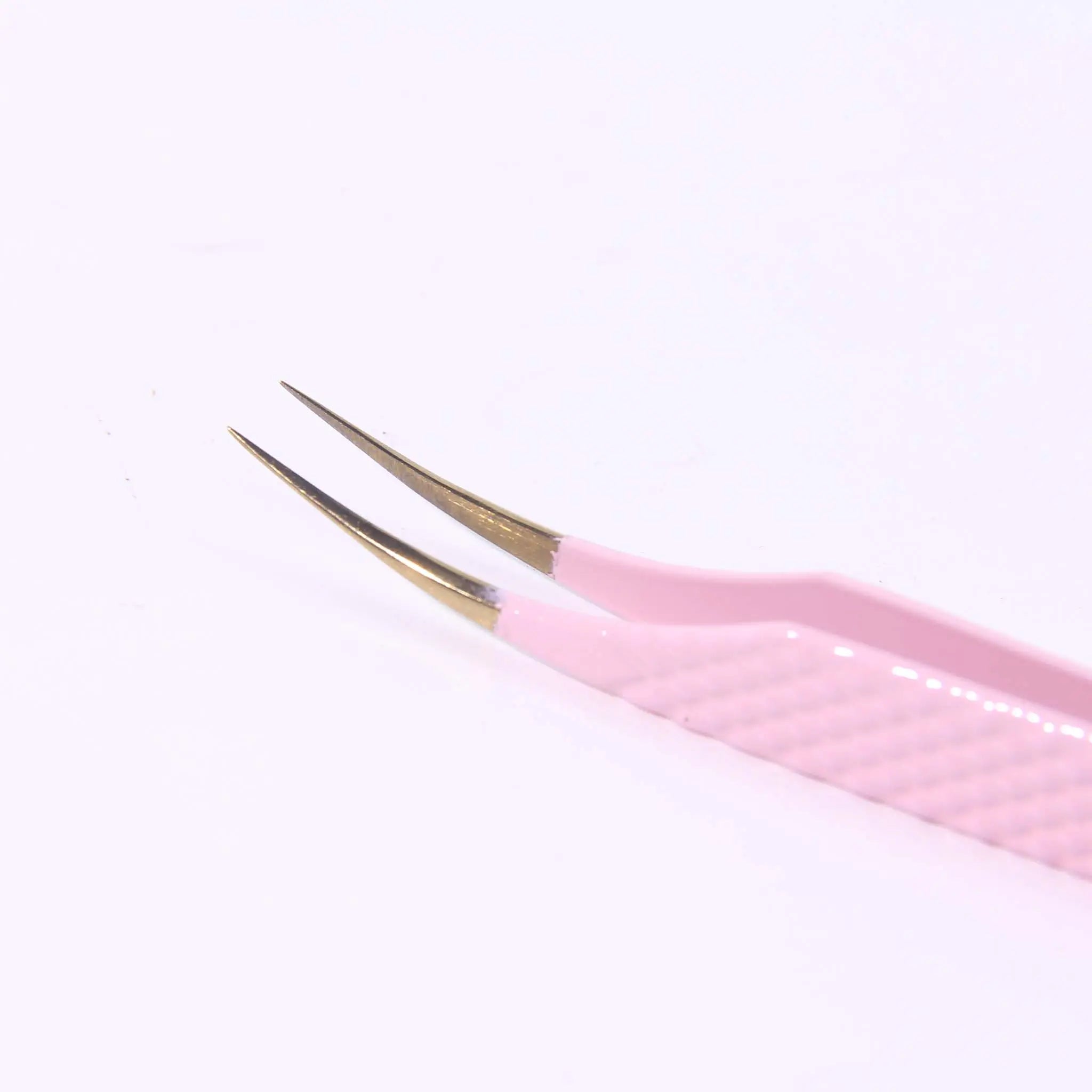 BP-01  Baby Pink FIBER TIP Classic Isolation Tweezers seerbeauty