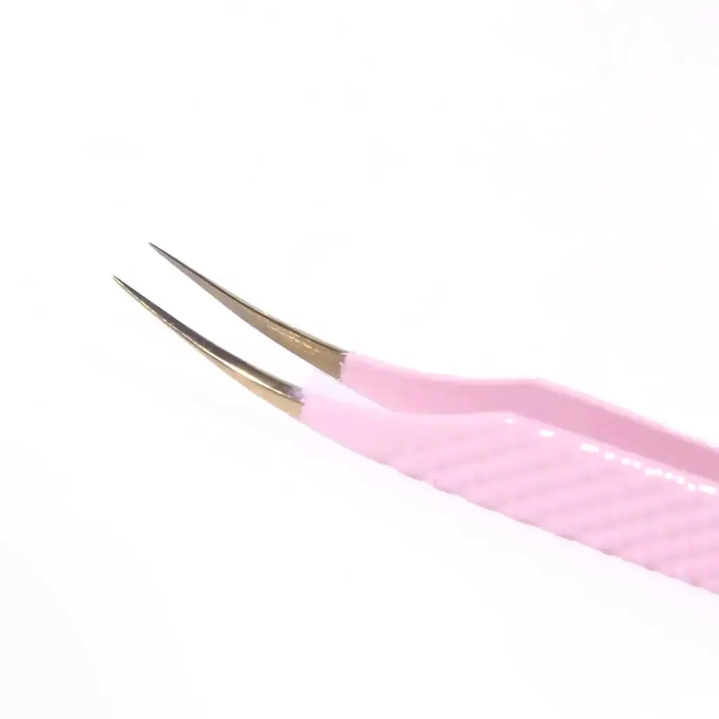 BP-01 Baby Pink FIBER TIP Classic Isolation Tweezers seerbeauty