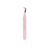 BP-02 FIBER TIP Baby Pink 90 Degree Tweezers seerbeauty
