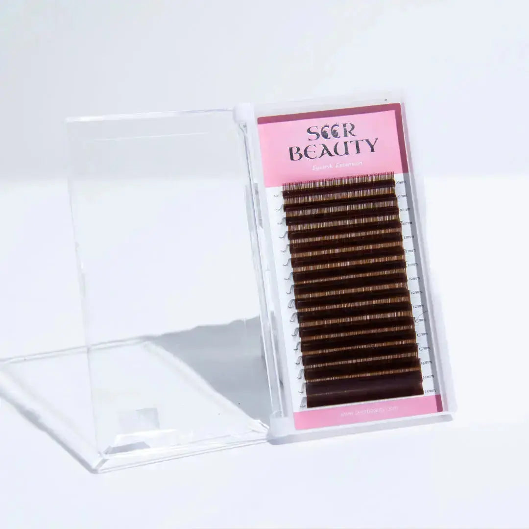 Deep Brown Eyelash Extensions seerbeauty