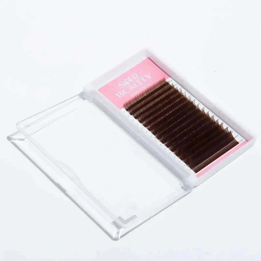 Deep Brown Eyelash Extensions seerbeauty