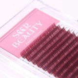 Burgundy Volume Eyelash Extensions Redberry