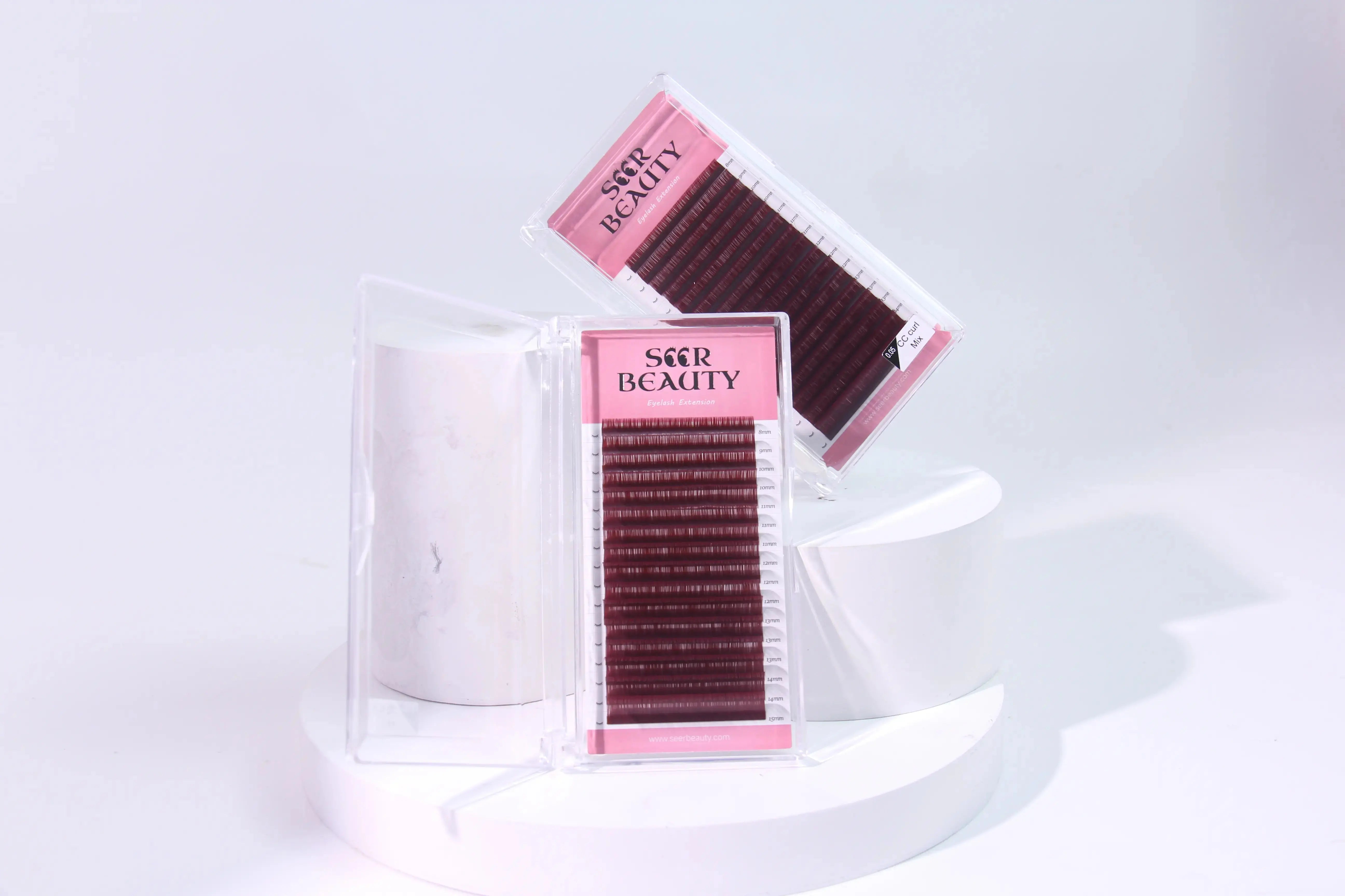 Burgundy Volume Eyelash Extensions Redberry