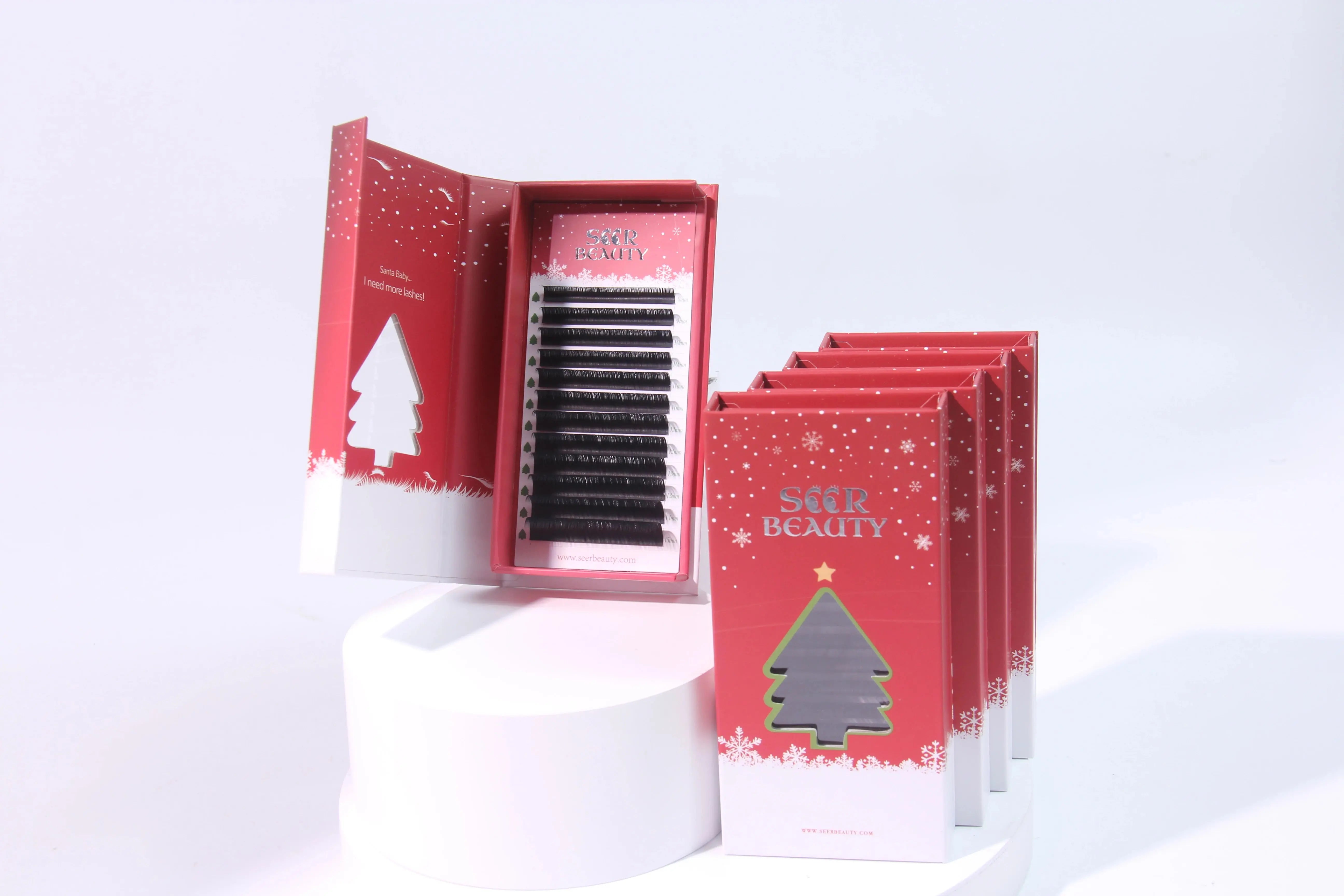 🎄 Christmas Lashes – Limited Edition (Mix 8–15mm) seerbeauty