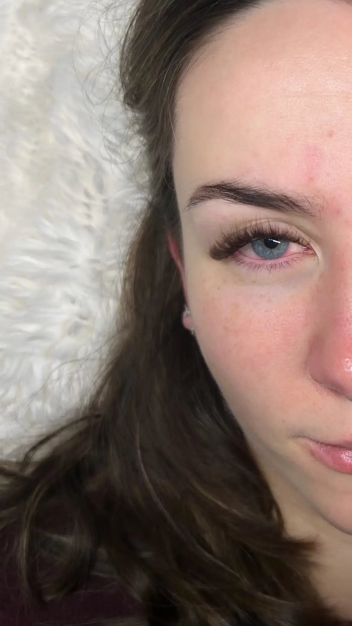 Dark Brown Eyelash Extensions seerbeauty