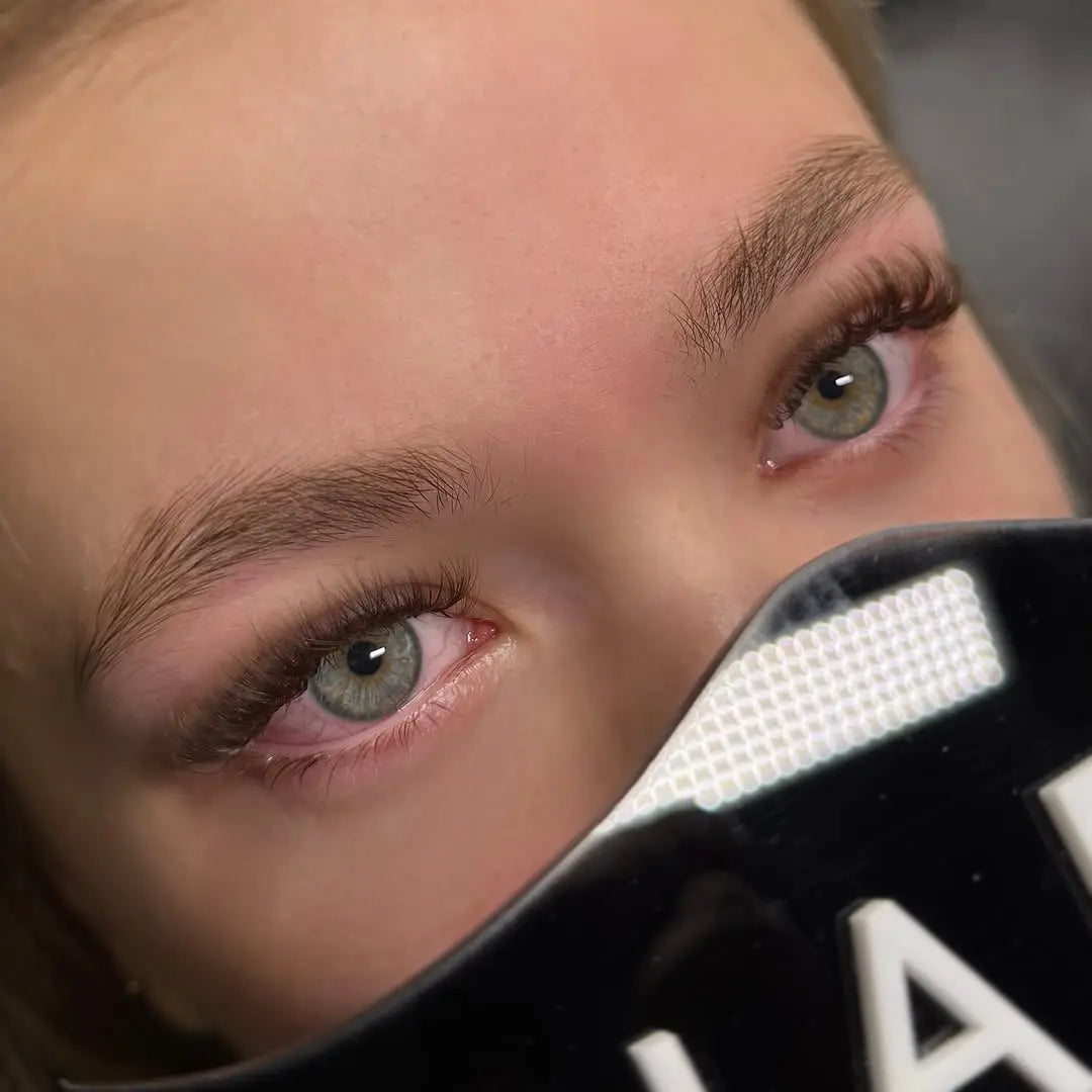 Dark Brown Eyelash Extensions seerbeauty