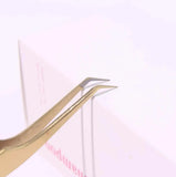 GSL-02 FIBER TIP GOLD TWEEZERS FOR EYELASH EXTENSION seerbeauty