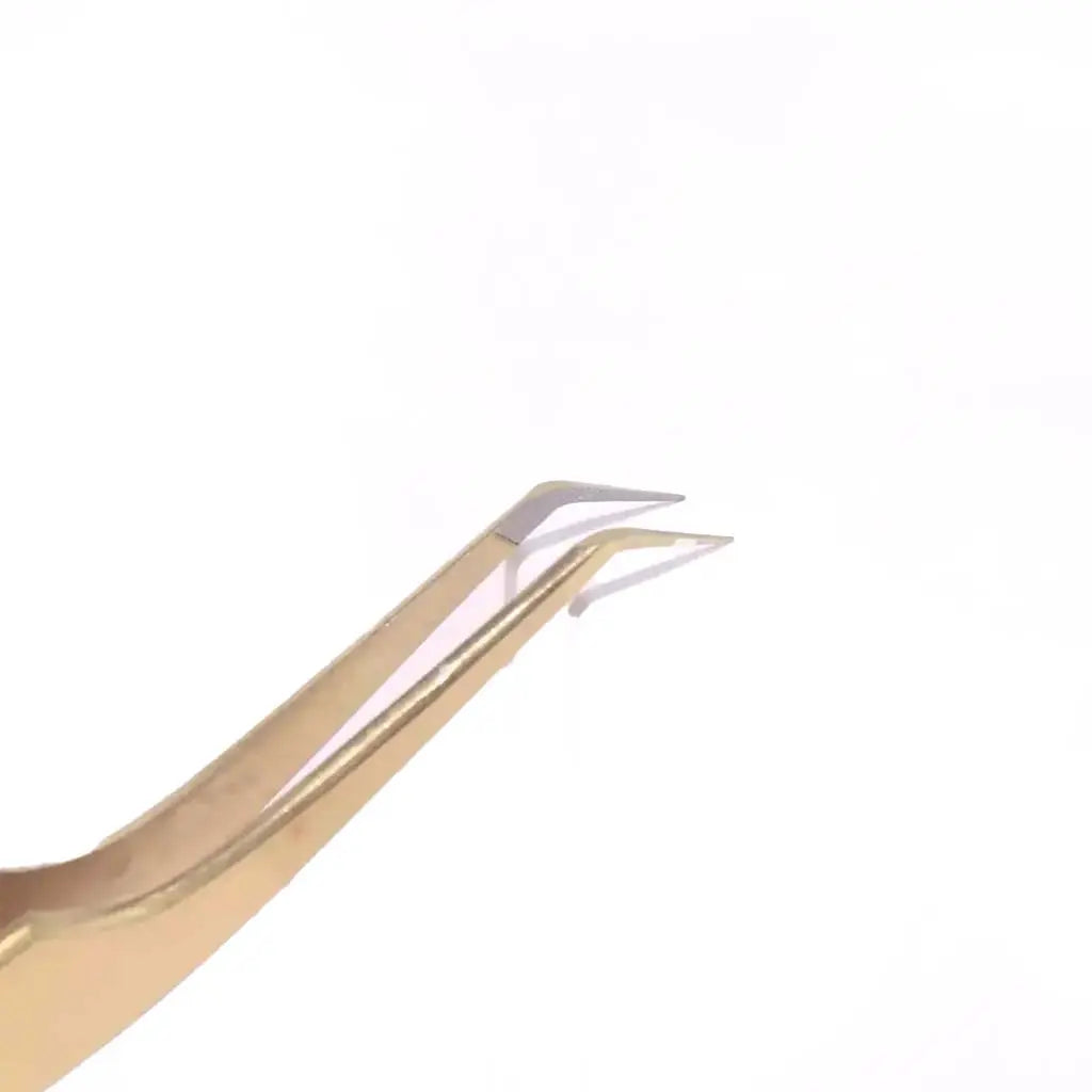 GSL-02 FIBER TIP GOLD TWEEZERS FOR EYELASH EXTENSION seerbeauty