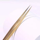 GSL-03 FIBER TIP GOLD TWEEZERS FOR EYELASH EXTENSION seerbeauty