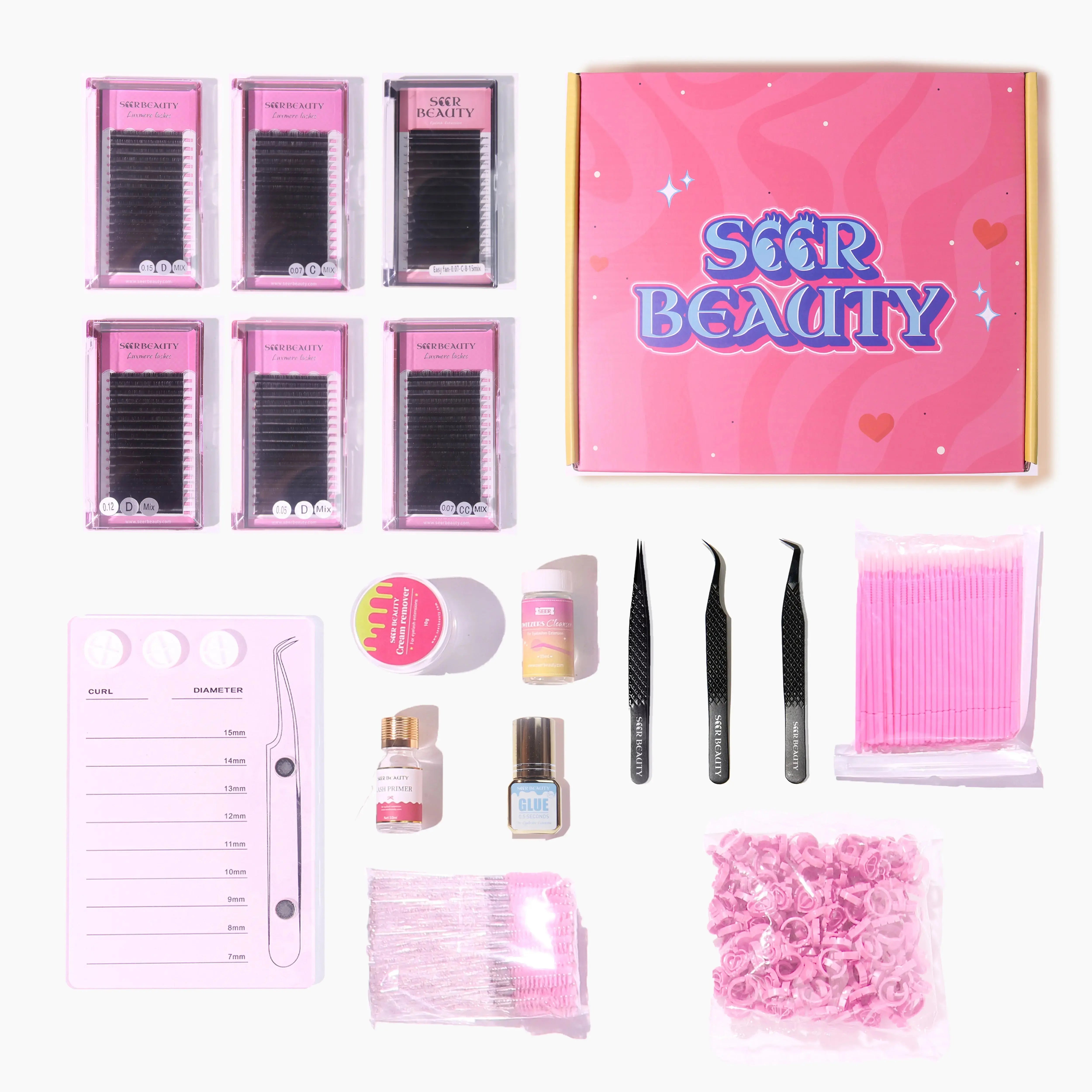 Lash Extension Practice Kit --- D seerbeauty