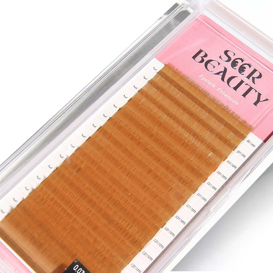 Light Brown Volume Eyelash Extensions Redberry