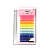 Mixed-colored Volume Eyelash Extensions (fluorescence) Redberry
