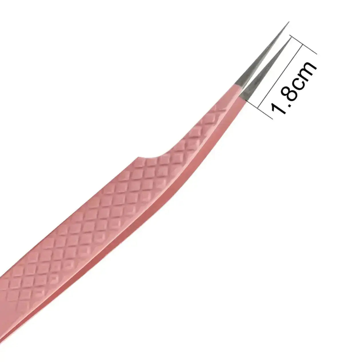 PINK-04 FIBER TIP Classic Straight Tweezers seerbeauty