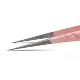 PINK-04 FIBER TIP Classic Straight Tweezers seerbeauty
