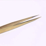 GSL-03 FIBER TIP GOLD TWEEZERS FOR EYELASH EXTENSION seerbeauty