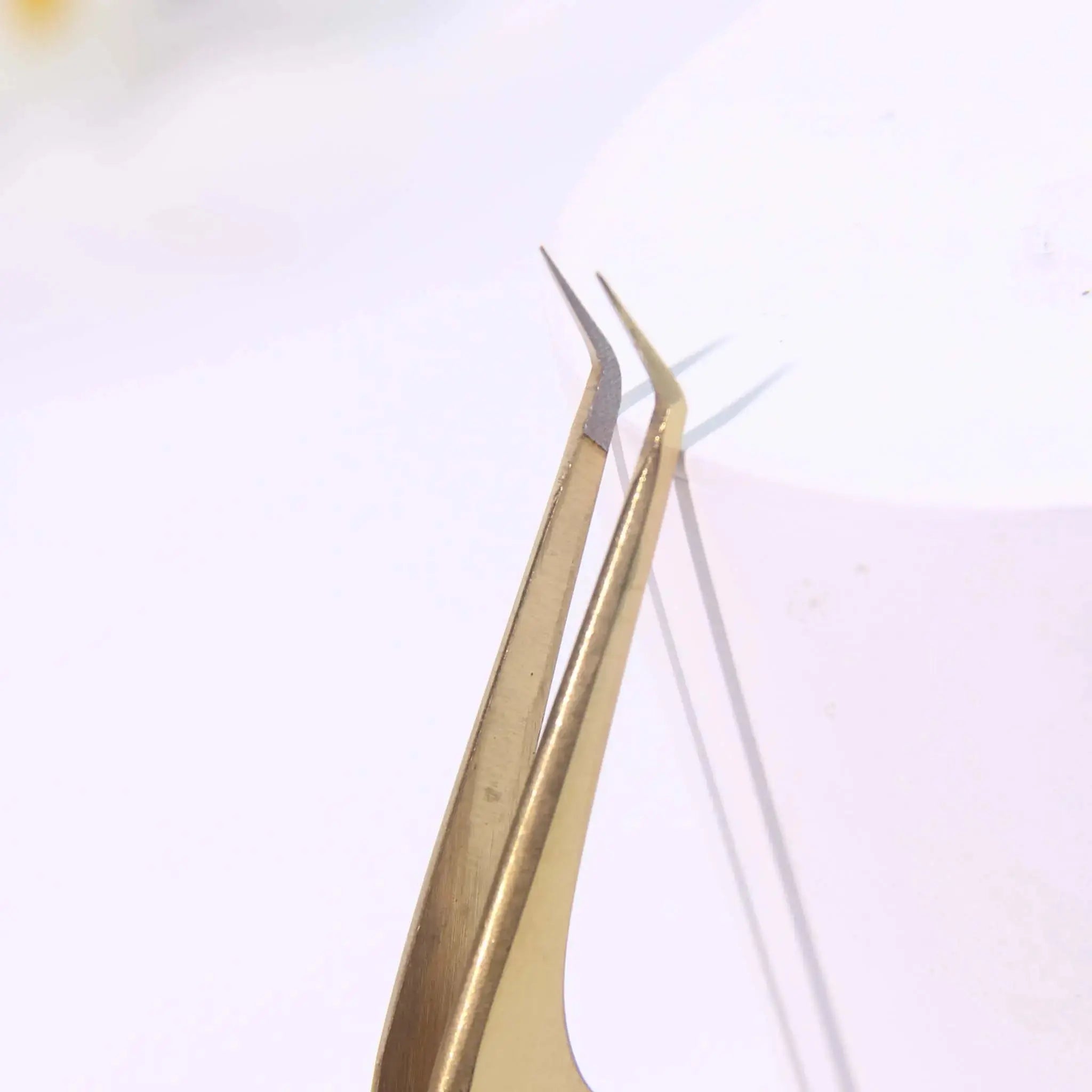 GSL-02 FIBER TIP GOLD TWEEZERS FOR EYELASH EXTENSION seerbeauty