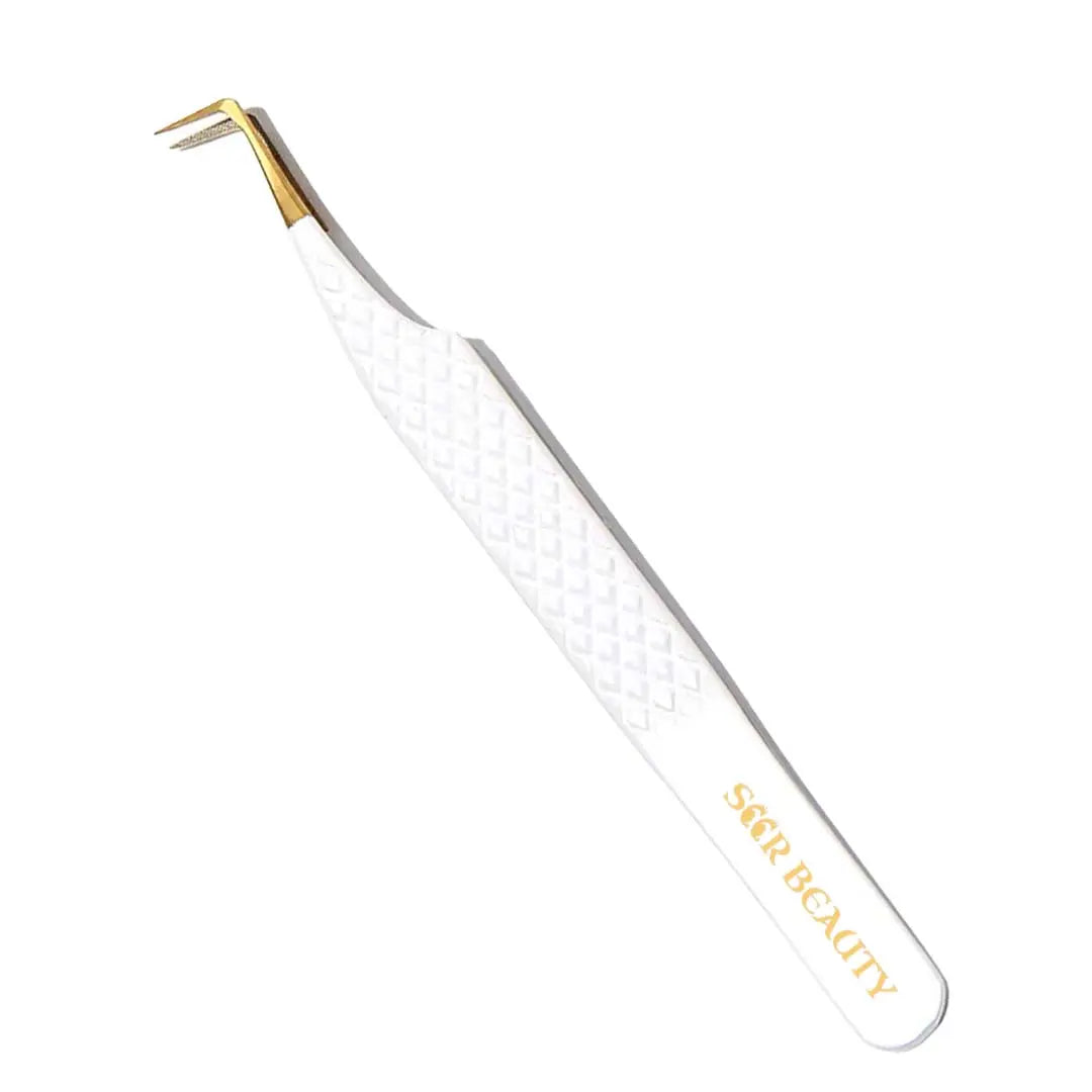 SW-04 45°-Degree Fiber Tip Tweezers for Eyelash Extensions seerbeauty