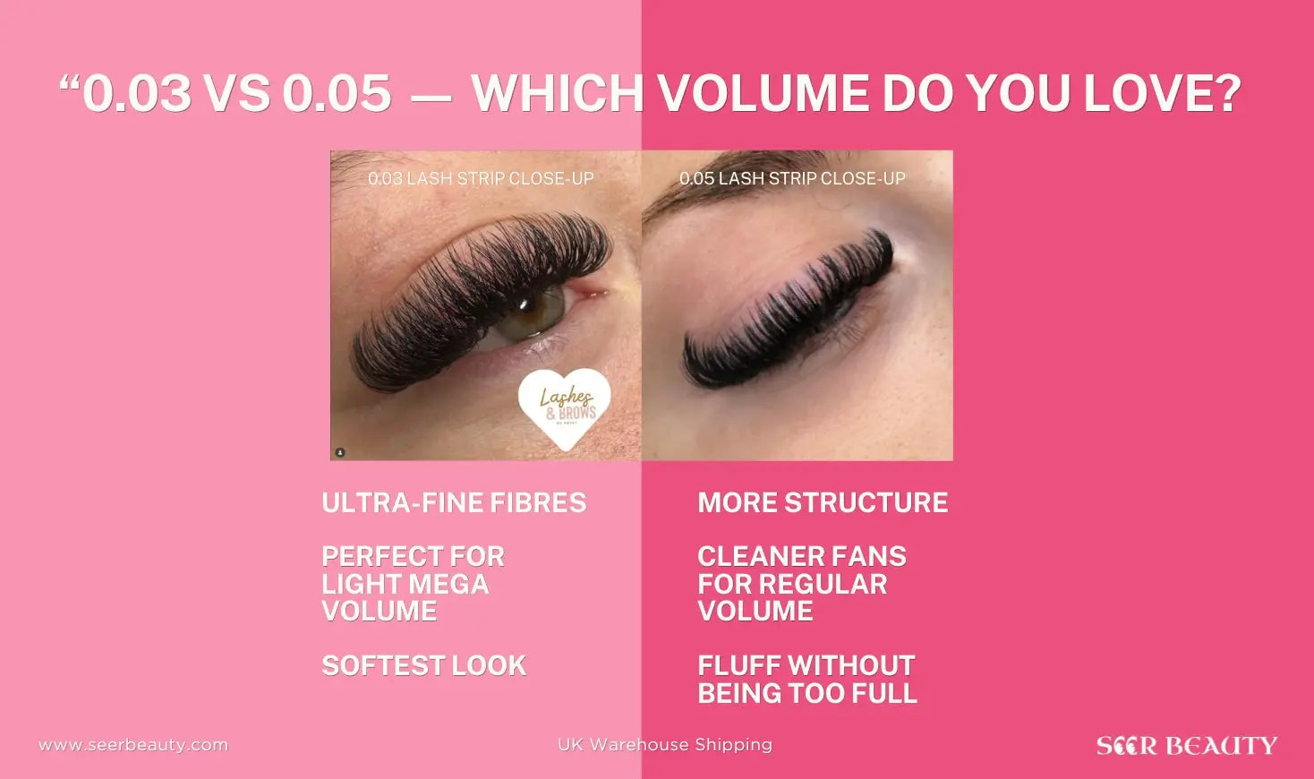0.03 vs 0.05 — Both Volume Lashes, Different Control
