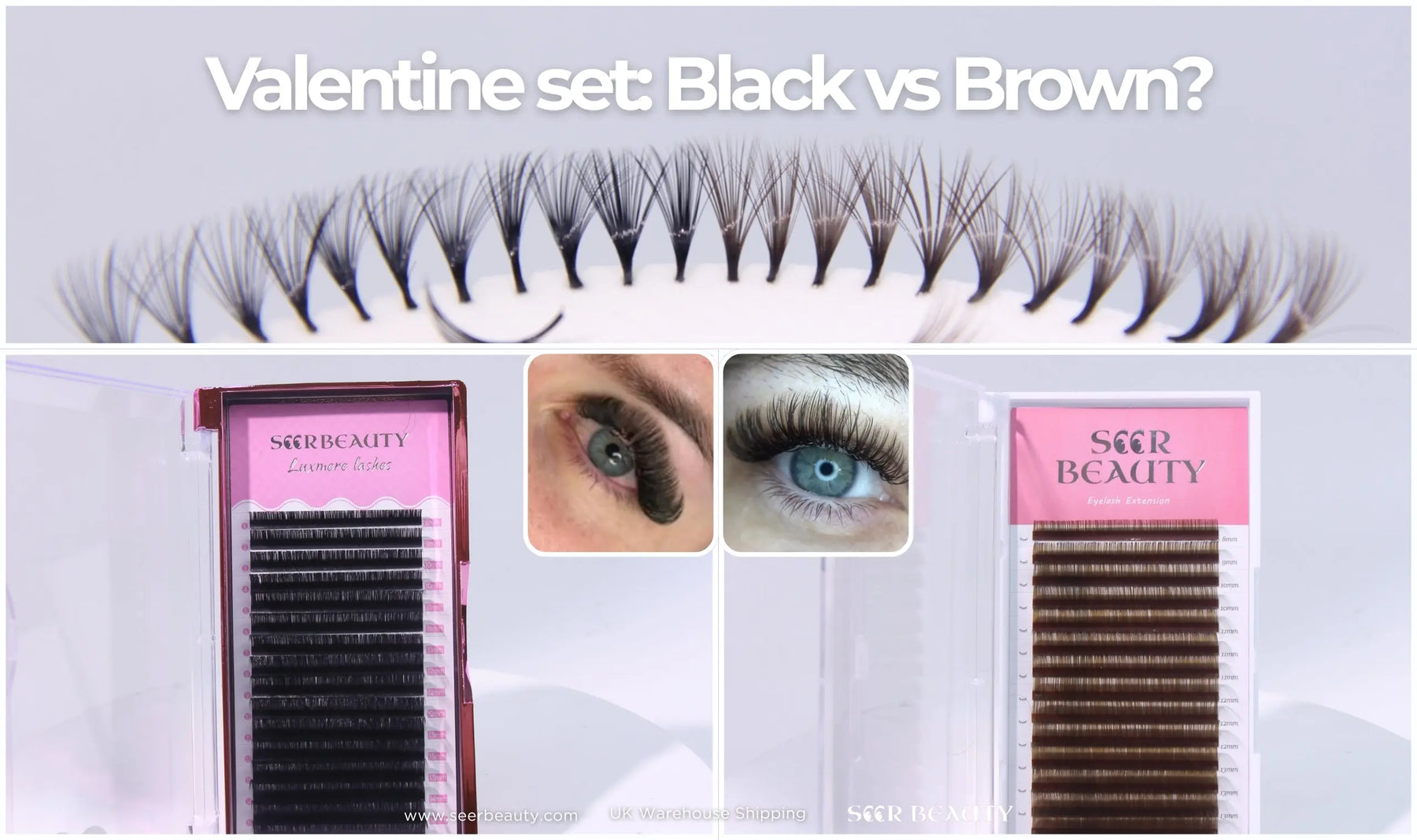 Black vs Brown Lashes: Which One Clients Choose in the UK (Valentine Set Guide)