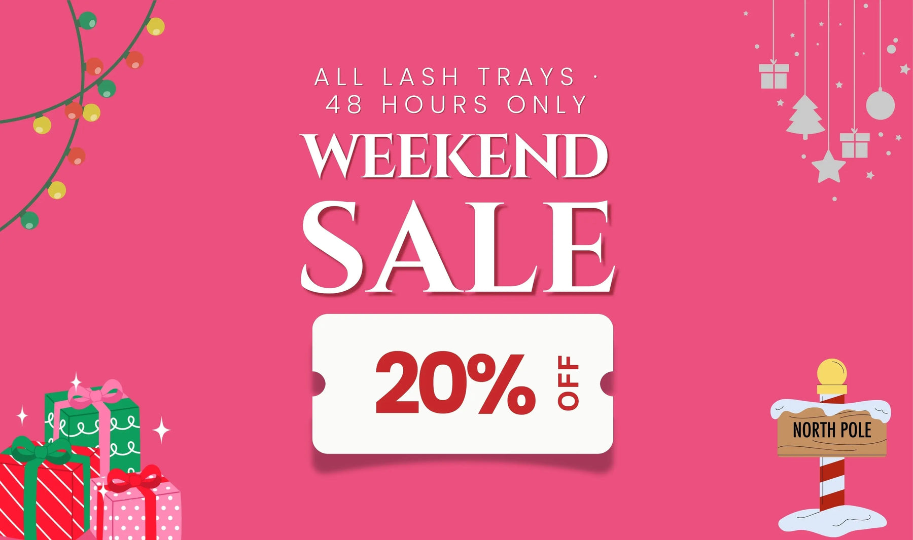 Christmas Weekend Lash Sale – 20% Off All Lash Trays (48 Hours Only!)