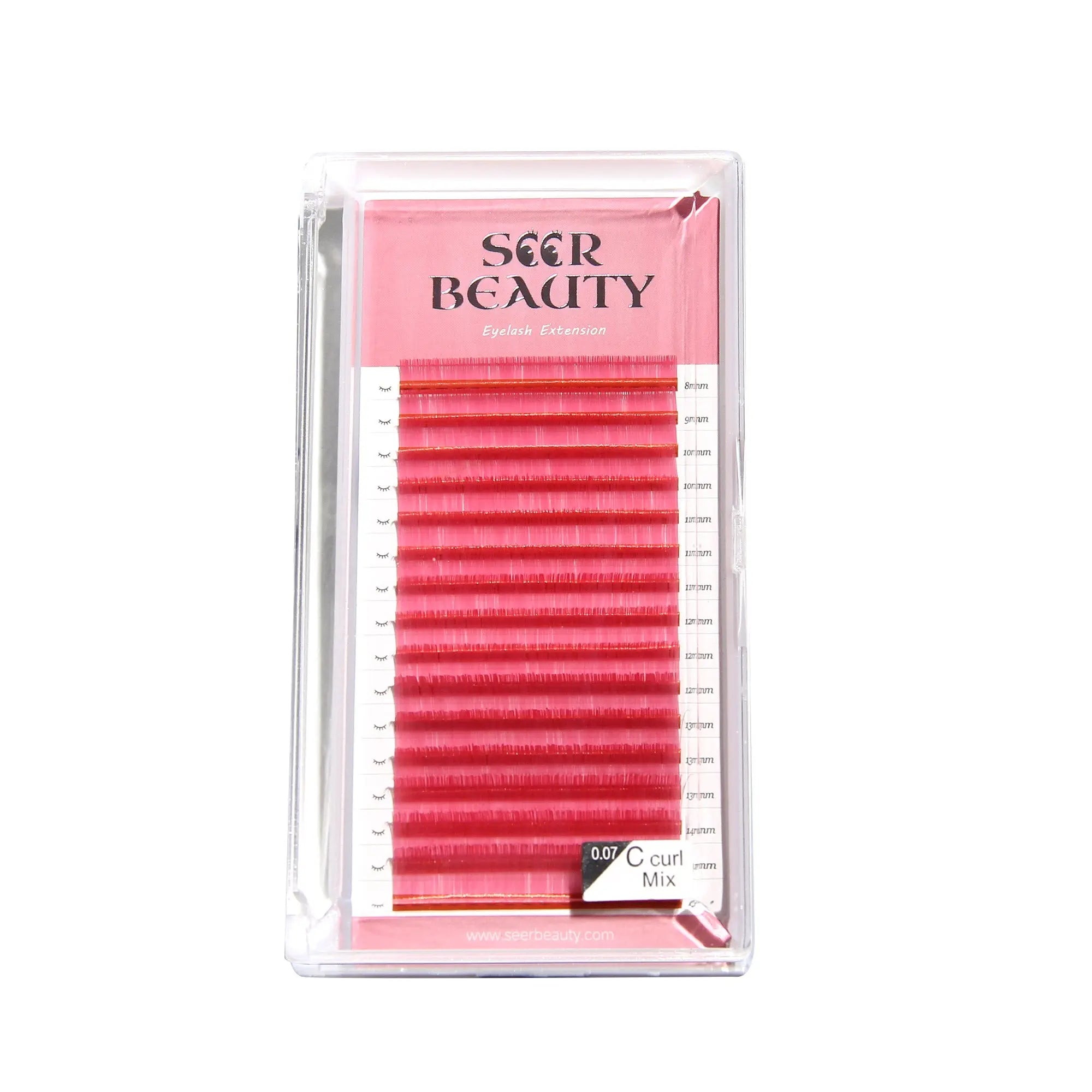 0.07MM Pink Volume Eyelash Extensions Redberry