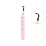 BP-02 FIBER TIP Baby Pink 90 Degree Tweezers