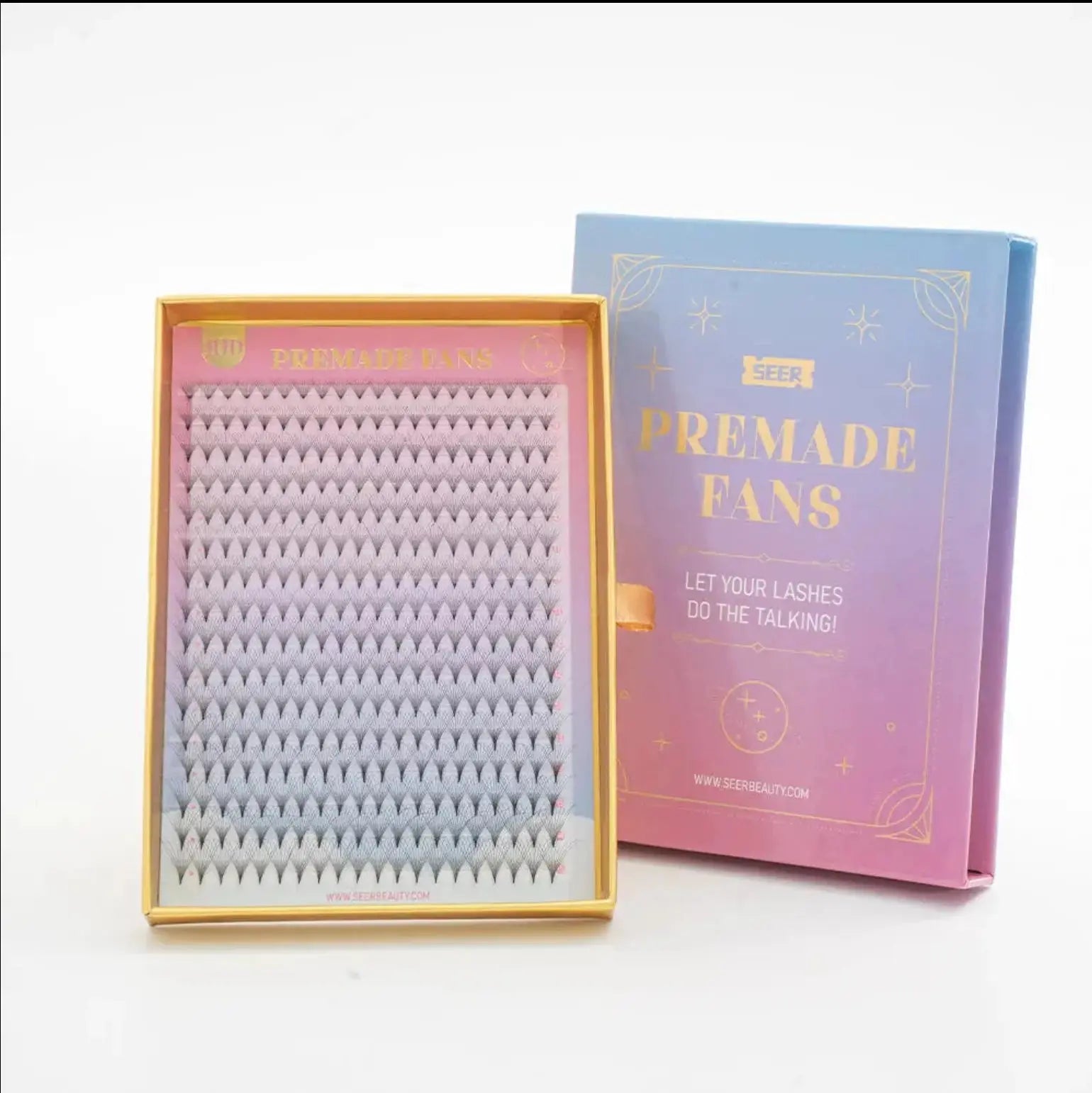 5D Premade Volume Fans Lashes 16 Rows 320 Fans (Pointy Base) seerbeauty