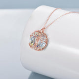 Pendant Necklace for Women with Austrian Crystal 925 Sterling Silver seerbeauty