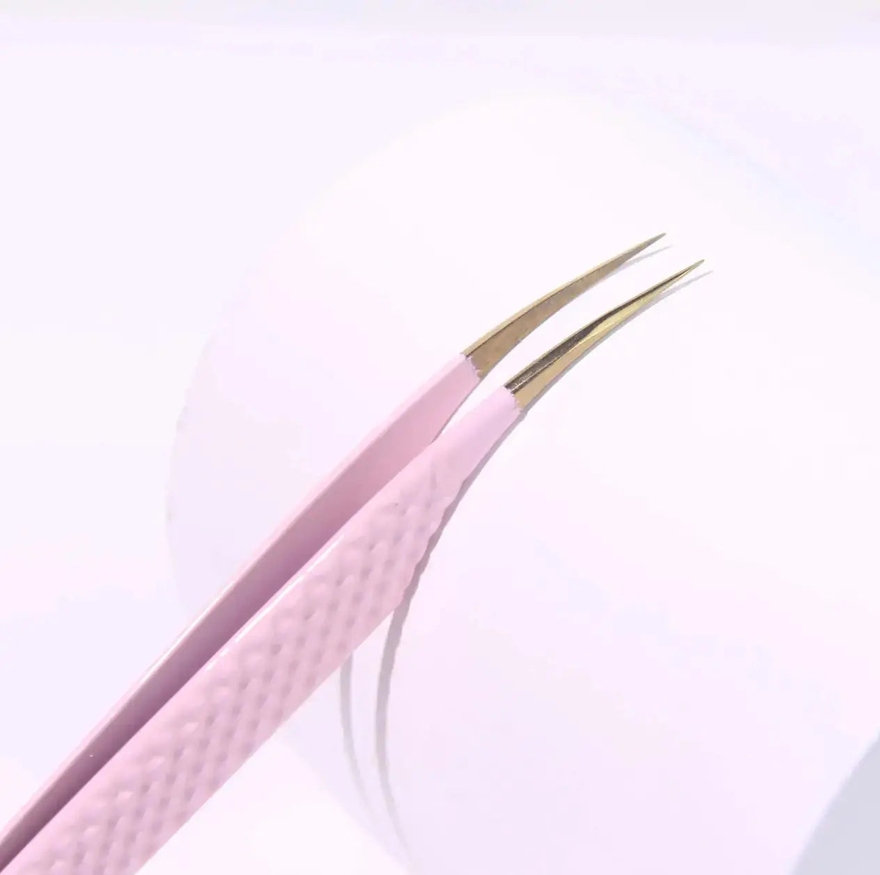 BP-01  Baby Pink FIBER TIP Classic Isolation Tweezers seerbeauty