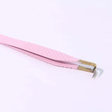 BP-02 FIBER TIP Baby Pink 90 Degree Tweezers seerbeauty