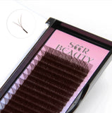 Brown 3D W-SHAPE LASHES ( Clover Lash ) Redberry