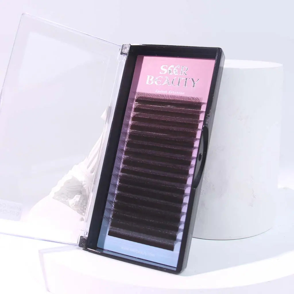 Brown 3D W-SHAPE LASHES ( Clover Lash ) Redberry