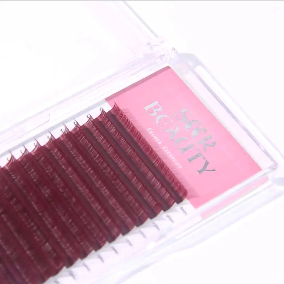 Burgundy Volume Eyelash Extensions Redberry