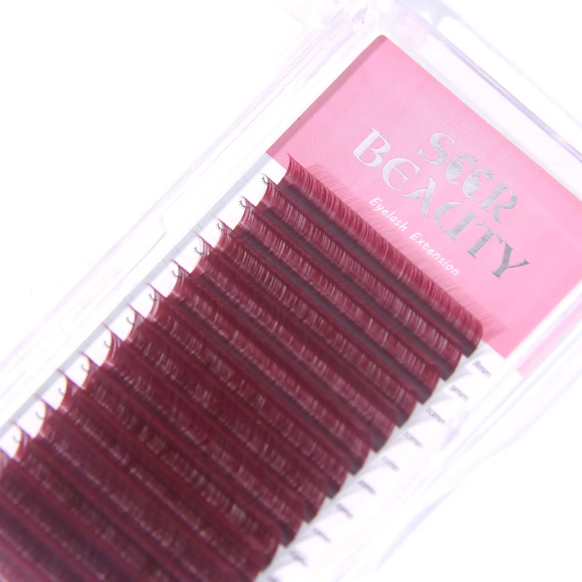 Burgundy Volume Eyelash Extensions Redberry