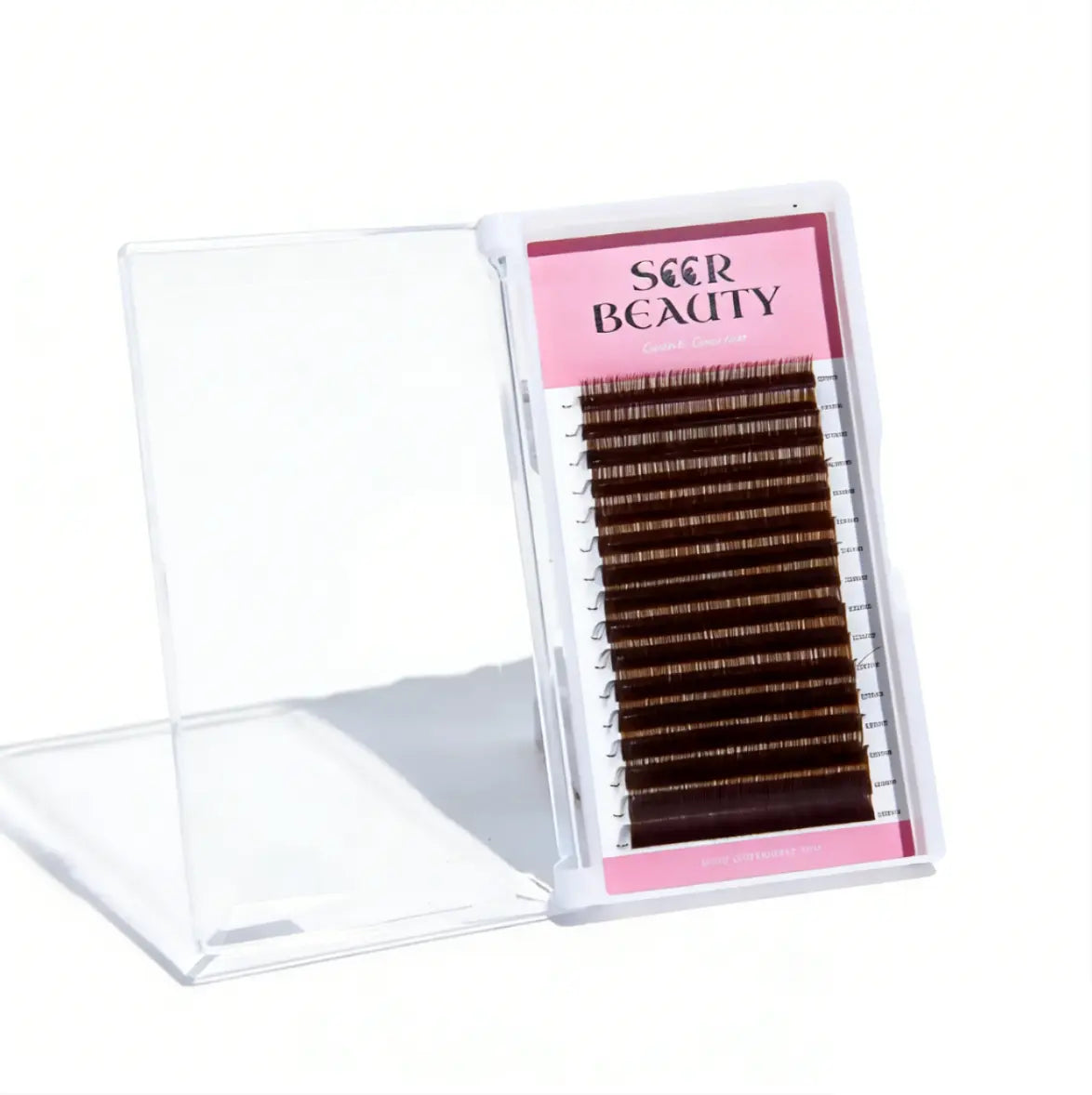 Dark Brown Eyelash Extensions seerbeauty