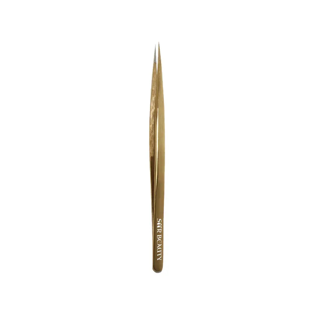 GSL-03 FIBER TIP GOLD TWEEZERS FOR EYELASH EXTENSION seerbeauty