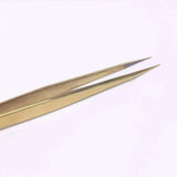 GSL-03 FIBER TIP GOLD TWEEZERS FOR EYELASH EXTENSION seerbeauty
