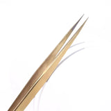 GSL-03 FIBER TIP GOLD TWEEZERS FOR EYELASH EXTENSION seerbeauty
