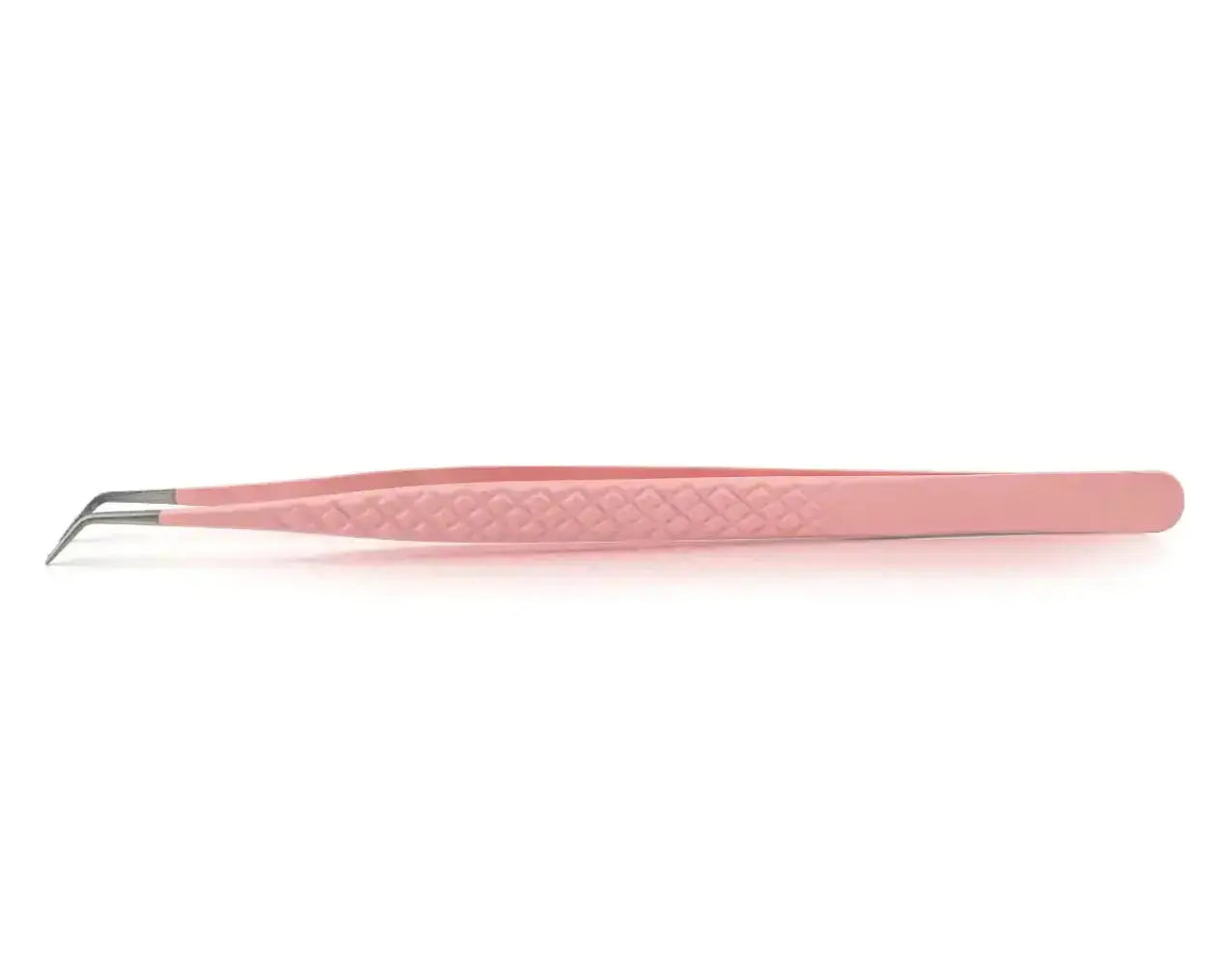 PINK-07 FIBER TIP Straight Sharp Pointed Tweezers seerbeauty