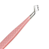 PINK-07 FIBER TIP Straight Sharp Pointed Tweezers seerbeauty