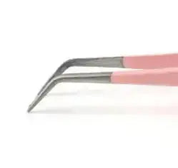 PINK-07 FIBER TIP Straight Sharp Pointed Tweezers seerbeauty
