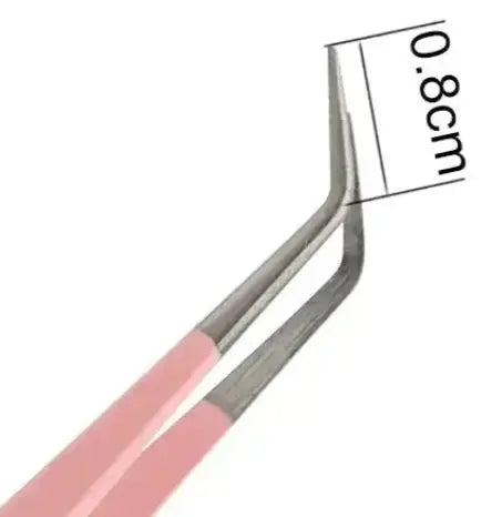 PINK-07 FIBER TIP Straight Sharp Pointed Tweezers seerbeauty