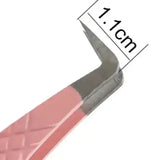 PINK-08 NEW FIBER TIP Mega Boot Tweezers seerbeauty